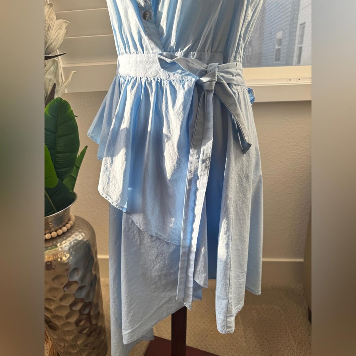 Anthropologie Maeve Blue Striped Dress