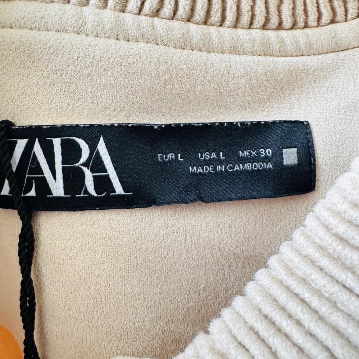 ZARA Beige Bomber Jacket